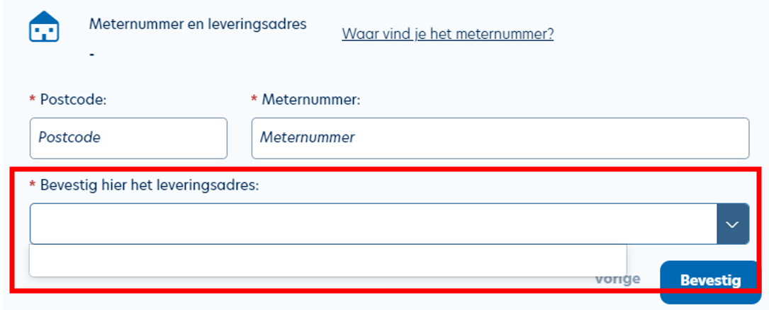 MyFARYS verhuis leveringsadres bevestigen