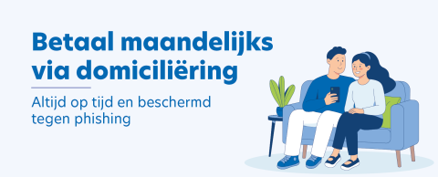 Betaal maandelijks via domiciliëring