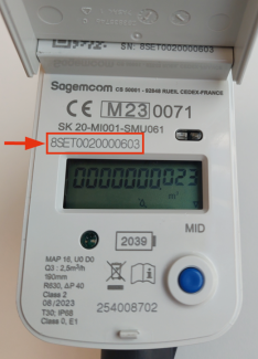 Meternummer digitale watermeter