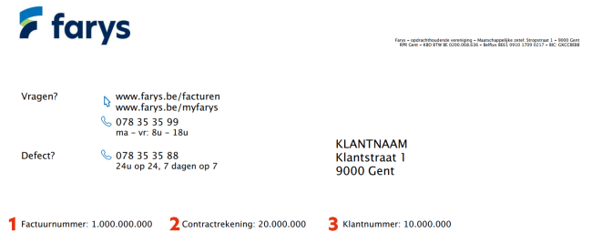 Tussentijdse factuur - Factuurgegevens