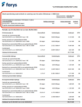 Jaarlijkse verbruiksfactuur - detail - deel 1