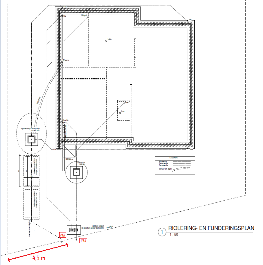 Funderings- en rioleringsplan